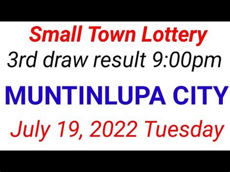 STL Muntinlupa City Result May 2022 .